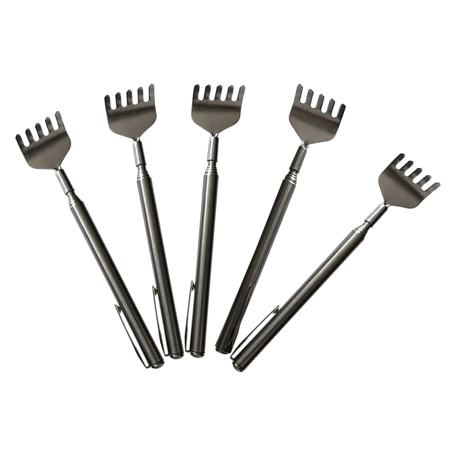 Durable Back Scratcher Telescopic Stainless Steel Extendable Stick Handheld Massager for Home Office Travel