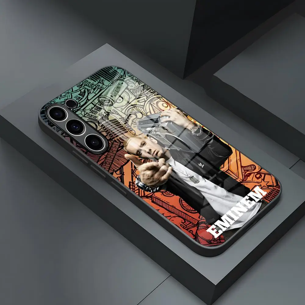 America Rapper Eminem Phone Case For S24 Ultra Samsung S23 Fe S22 S20 S21 Plus A16 A54 A34 A24 A53 Note 20 Glass Cover