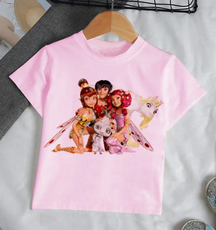 Hot Sell Tshirt Girls Kids Clothes The Mia And Me Elf Print T Shirt Cute Children Clothing Summer Fashion Tops