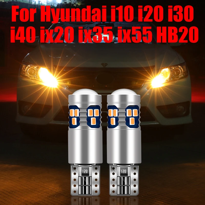 For Hyundai i10 i20 i30 i40 ix20 ix35 ix55 HB20 2pcs T10 LED Bulbs Car Clearance Lights Parking Lamps Width Bulbs Accessories