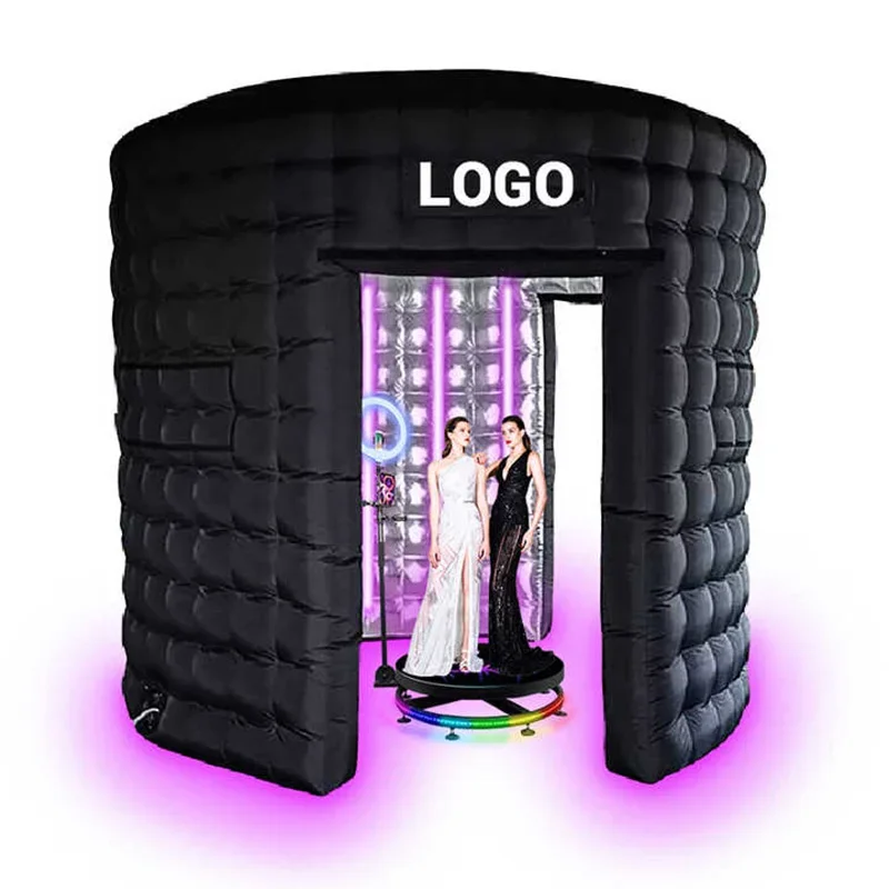 

10ft Inflatable RGB Led Background 360 Photo Booth Enclosure 360 Photo Booth Enclosure Inflatable Backdrop For Event Party