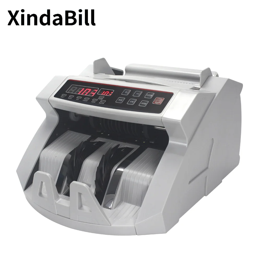 2108A Money Counter Machine UV/MG Fake Bill Banknote Cash Detector with Led Display