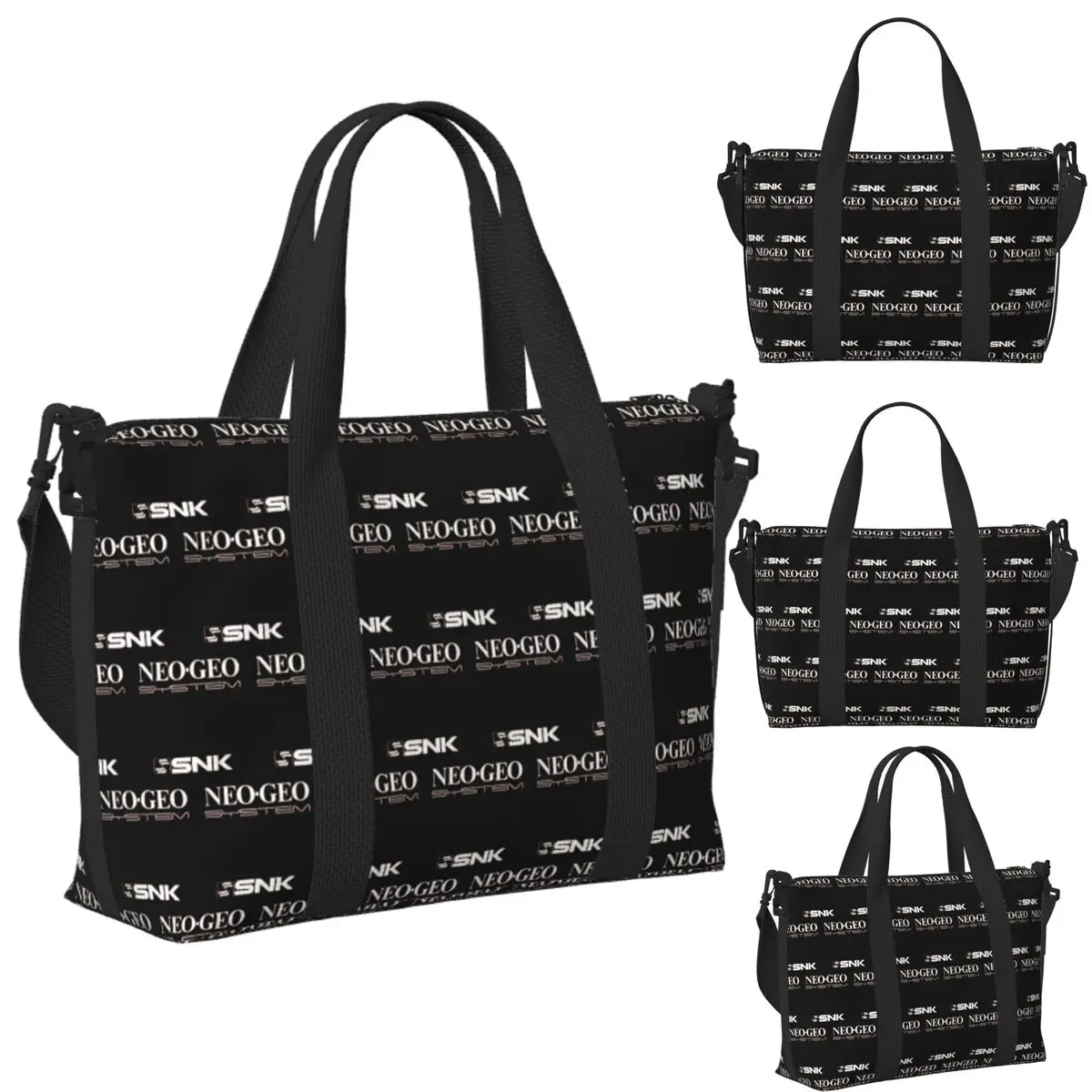 

Изготовленная на заказ сумка Neo Geo Logo Neogeo Arcade Beach Travel Bag Большая вместительная сумка-тоут для тренажерного зала, йоги, женская дорожная сумка для покупок