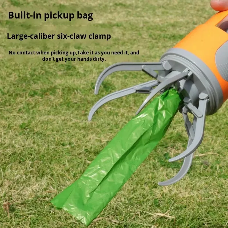 

Портативный совок для собачьих какашек, санитарный сборщик собачьих отходов, очистка верхних отходов домашних животных с дозатором для мешков, удобные ходунки для собак