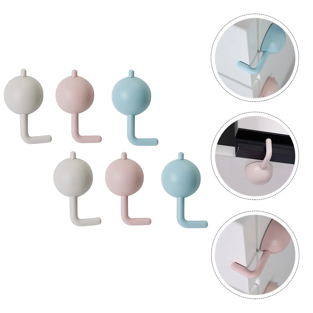 6 Pcs Latch Lock Wardrobe Cabinet Kids Drawer Safety Locks with Protective Baby for Abs