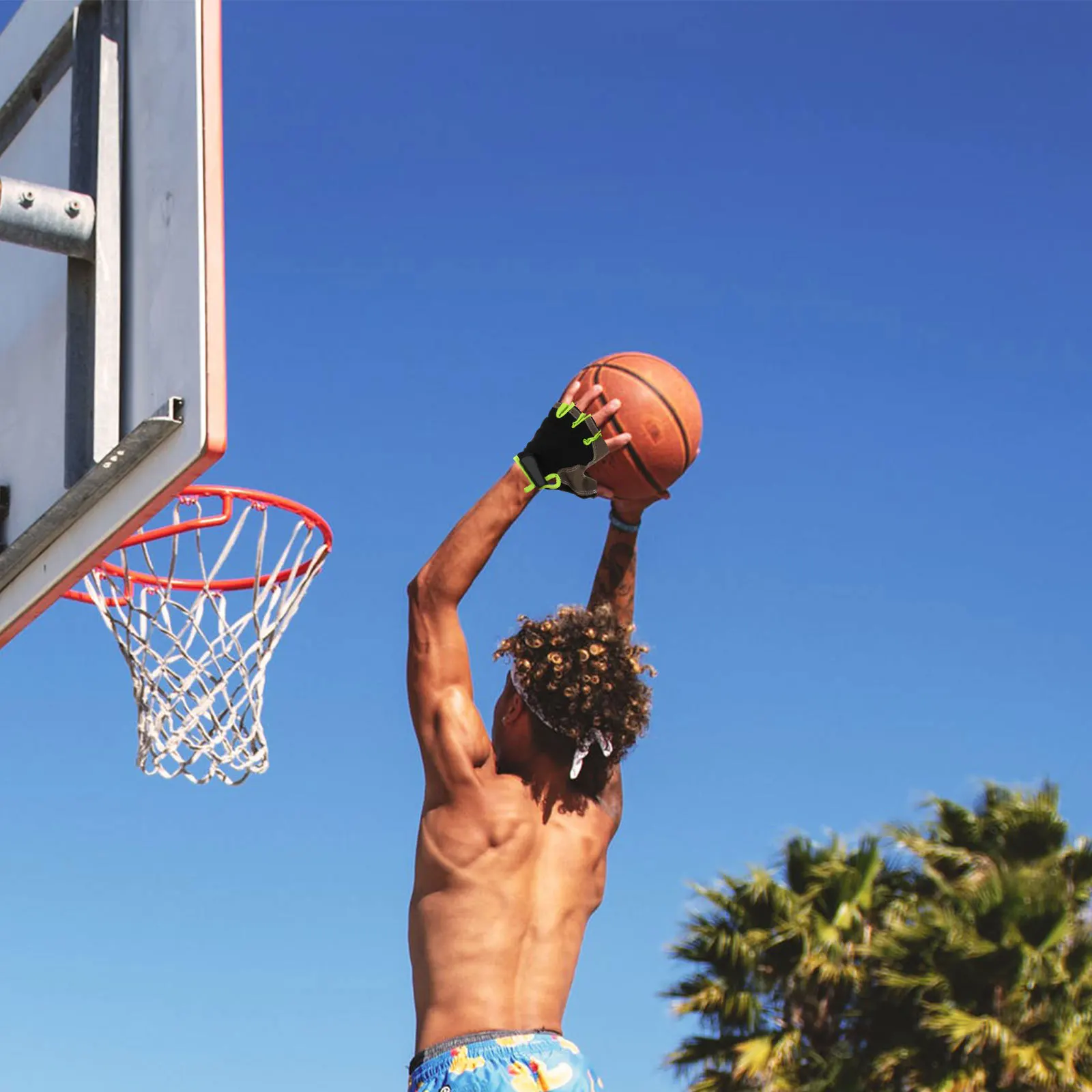 1Pair Kids Basketball Control Gloves Dribble Training Aid Lightweight Youth Ball Handling Training Small Children's Auxiliary