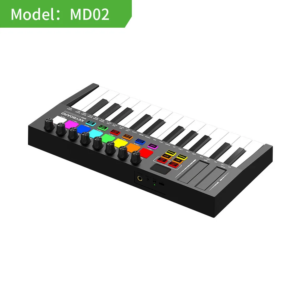 25 key MIDI keyboard, professional electronic audio MIDI controller, intelligent portable arrangement strike pad