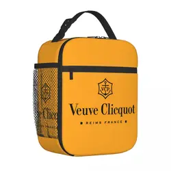 Champagne Insulated Lunch Bag Thermal Bag Meal Container Veuves Clicquots Leakproof Tote Lunch Box Food Storage Bags Work Picnic