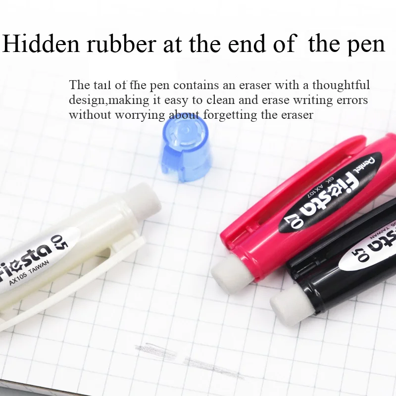 

1pc Pentel AX105 Mechanical Pencil,0.5mm / 0.7mm With Eraser Grade HB/2B Candy Color Painting & Writing Cute School Supplies