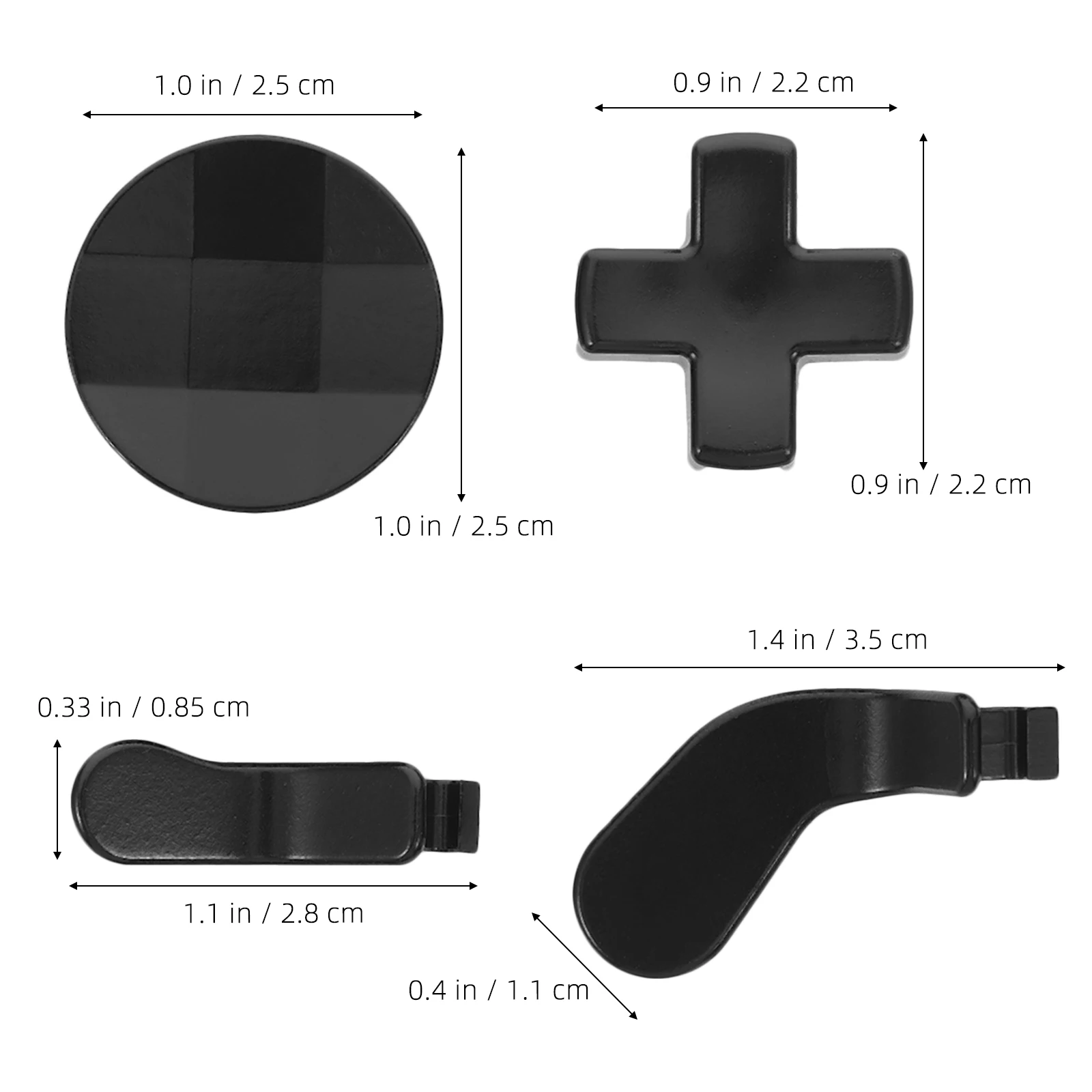 

1 Set Stylish Metal Gamepad Controller Replacement Parts Alloy Material Easy Installation Multiple Buttons For Elite 2