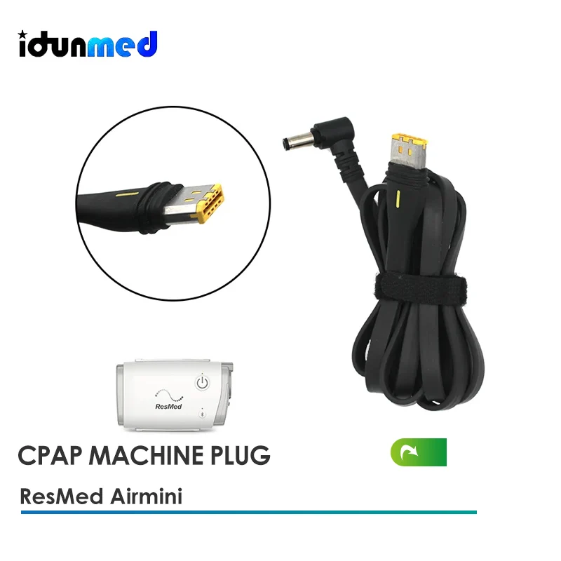 CPAP Battery Cord Cable DC5521 Plug Supply For AirMini Machine Travelling on Airplane Train Vehicle Vacation Holiday