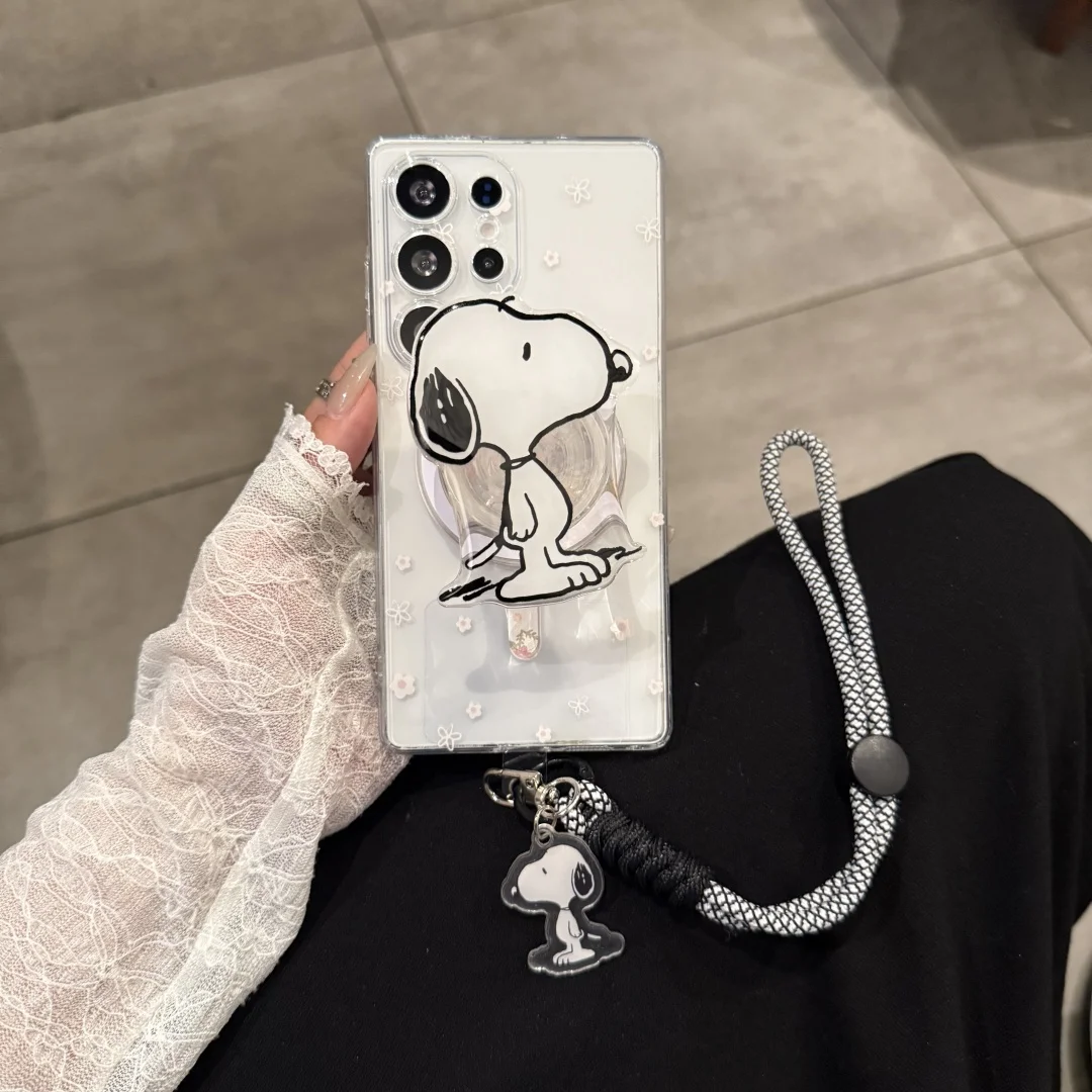 الفول السوداني سنوبي جراب هاتف لسامسونج غالاكسي S21 S22 S23 S24 S25 الترا نوت 10 20 زائد FE A16 A26 A36 المغناطيسي لغطاء Magsafe #2