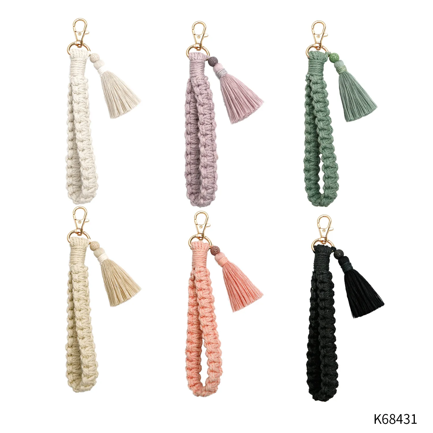 

Ручной ремешок для телефона, хлопковый ремешок на запястье, брелок для богемной сельской местности, аксессуары в этническом стиле в стиле ретро, веревка на запястье с кисточкой