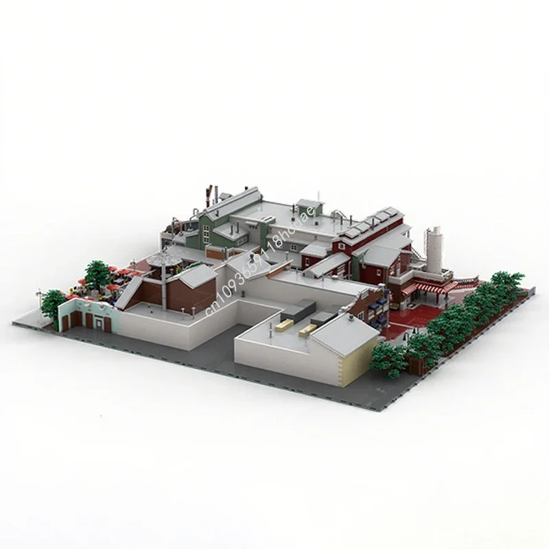 44085pcs MOC Pacific Wharf Combined Set Modular Buildings Building Blocks Christmas Holiday Themed Limited Edition Creat Gift