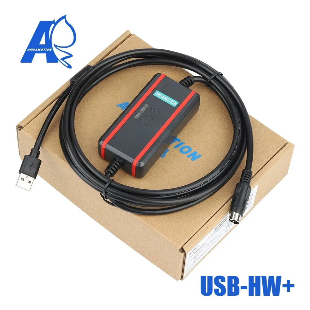 USB-HW Programming Cable For Haiwell E/S/H/C/T Series PLC Round 4Pin RS232 Communication Download Line