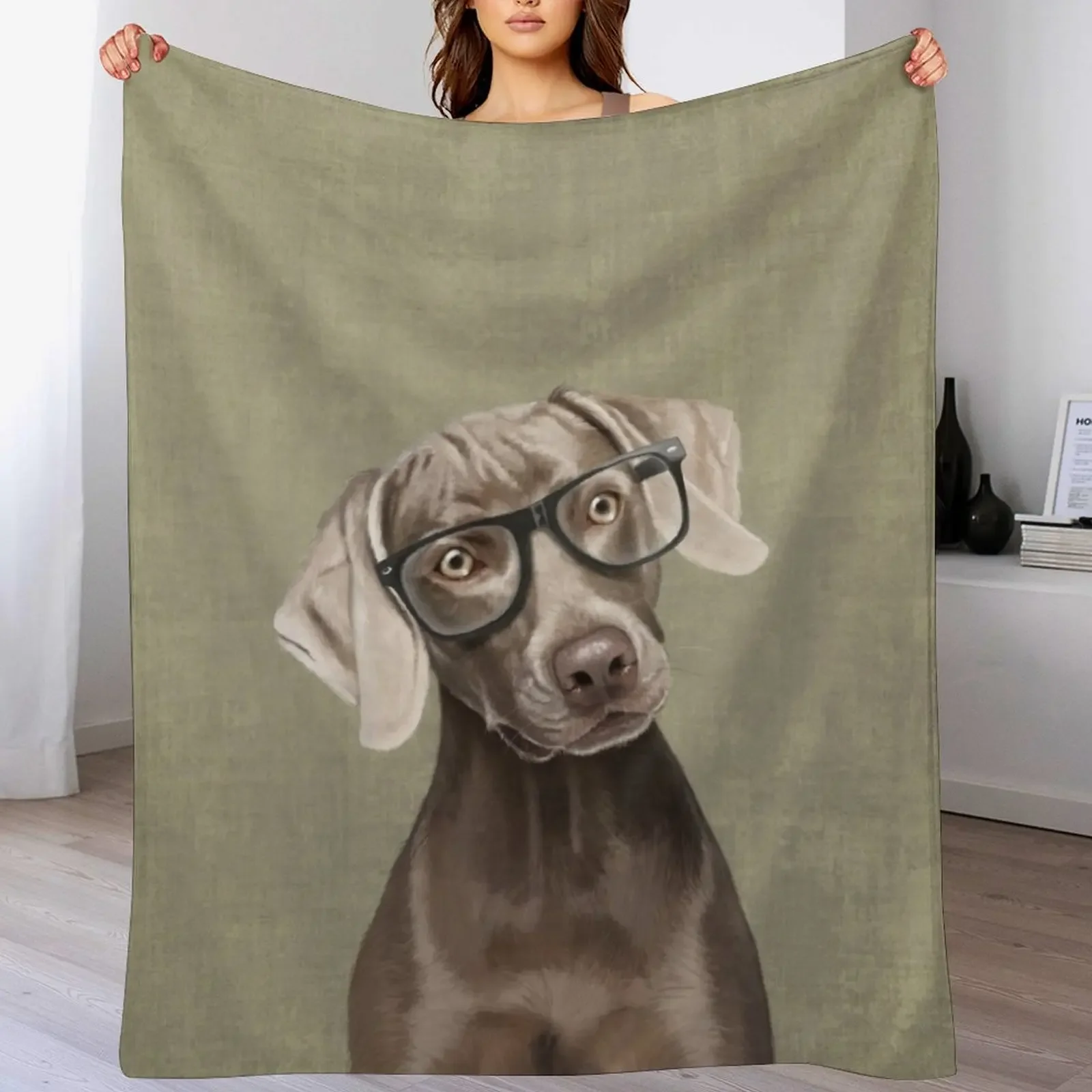Mr Weimaraner Throw Blanket Elegant Warm Throw Blanket for Hotel Home