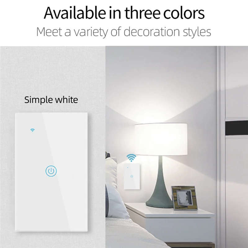 AA87 Matter WIFI Smart Switch US Touch Switch 4 Gang Smart Home Life Wall Switch Support Alexa Google Voice Smart APP