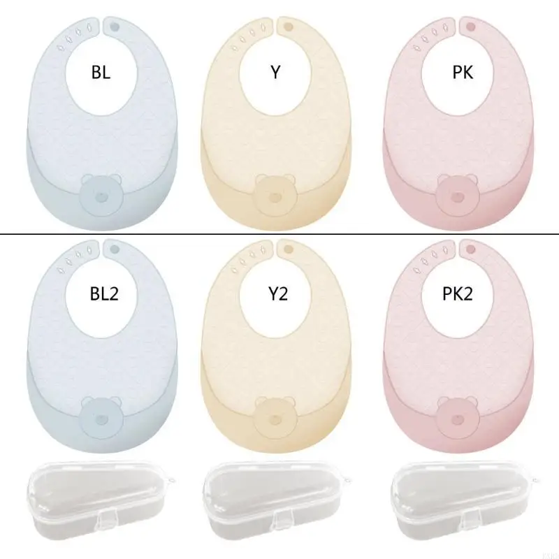 

Lightweight Baby Bibs Soft Silicone Feeding Bib Burp Cloth for Toddlers Infant Waterproof Foldable Lunch Feeding Stuff