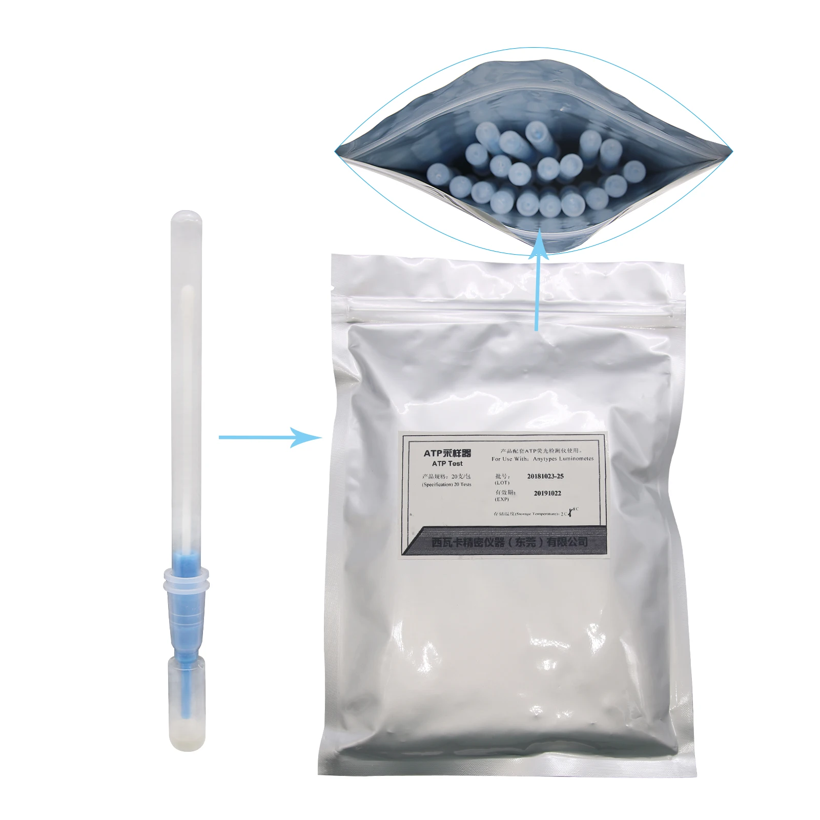 يده سطح الميكروبية النظافة تستر بقايا الطعام ATP الإسفار الكاشف