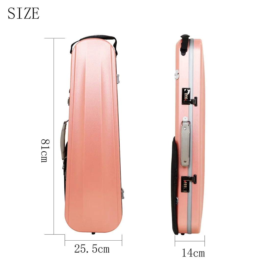 IRIN 4/4 Carbon Fiber Violin Case Backpack with Hygrometer Double Shoulder Strap Music Score Bag And Password Lock for Travel