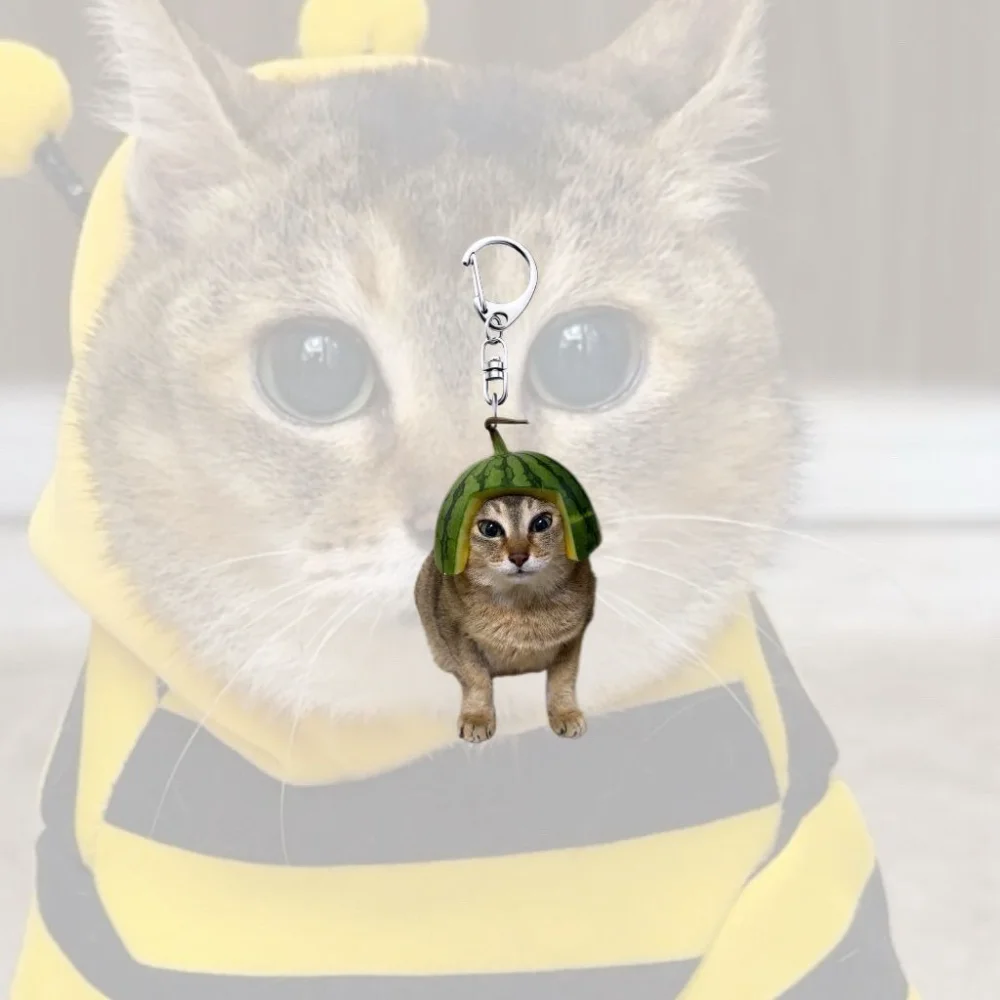 Interesting Cat Keychain, Cute Abstract Seal Shape, High Aesthetic Value, Eyebrow Sister, Little Cat, Backpack Pendant, Gift