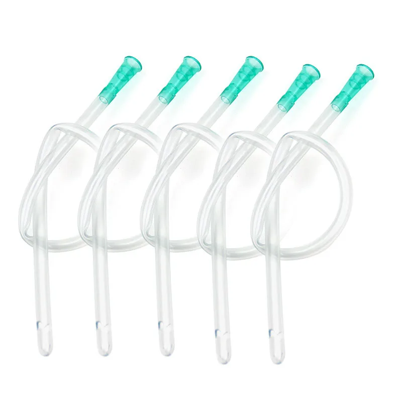 Tubo Anal Descartável com Seringa, Enema de Silicone, Recto Flush, Enxágue Tubo, Canal Anal, Cateter, Seringas de Cabeça, 39cm, 5Pcs