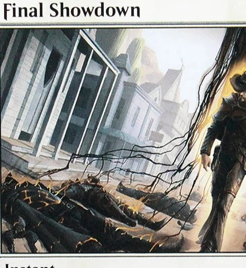 (OTJ) Final Showdown Holo/Foil TCG Magical Proxy Cards Game Black Top Quality Proxy Gathering Board Game Deck Trading Cards