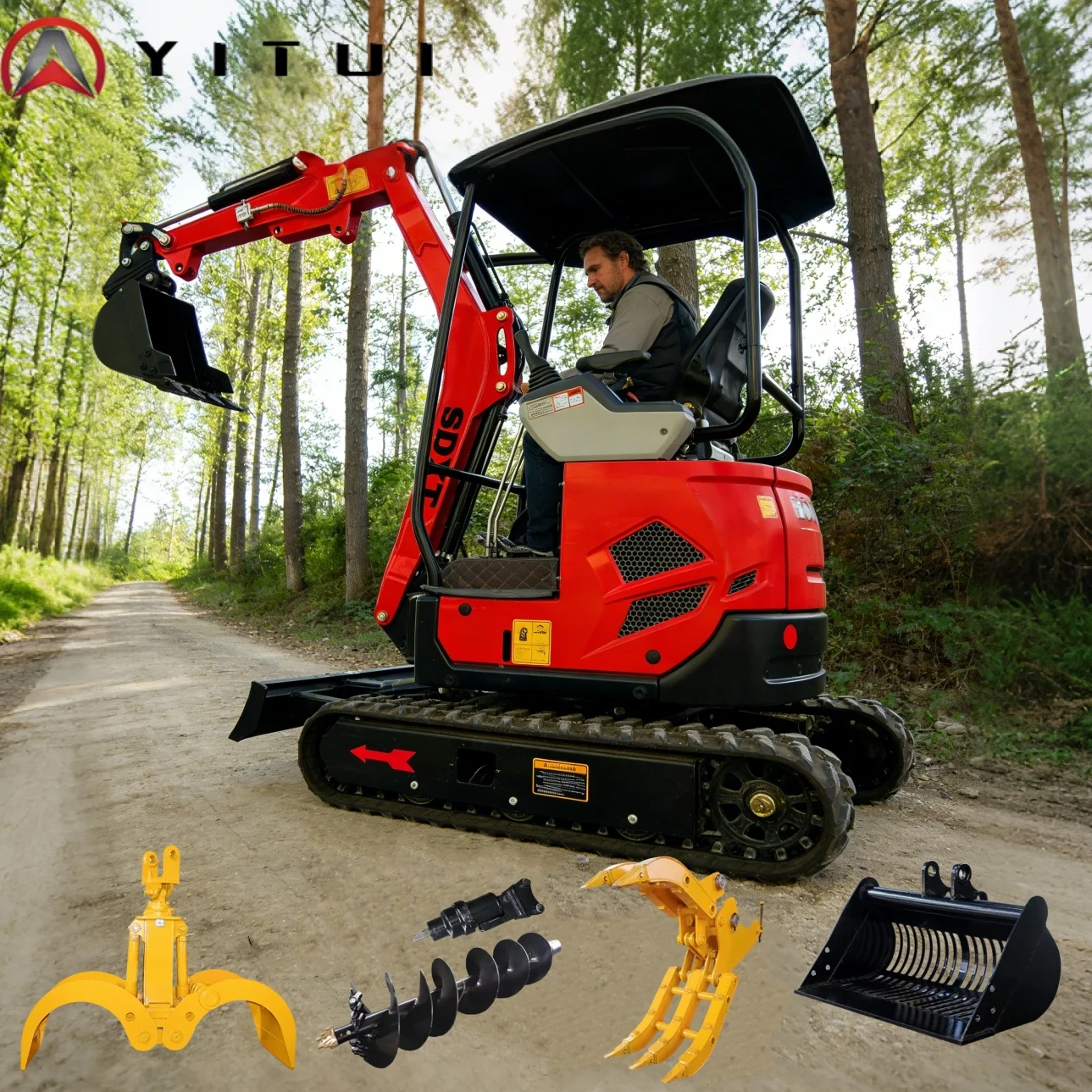 

2026Hot Sale 1.8 Ton Customized Mini Excavator CE EPA Approved Compact Digger With Hydraulic Attachments User-Friendly Operation
