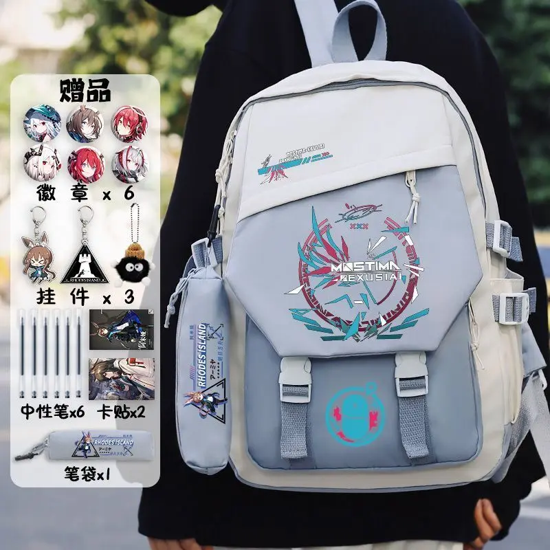 Arknights Anime Collaboration For Men And Women, Large Capacity Two-Dimensional Amiya Game Merchandise Student Backpack A