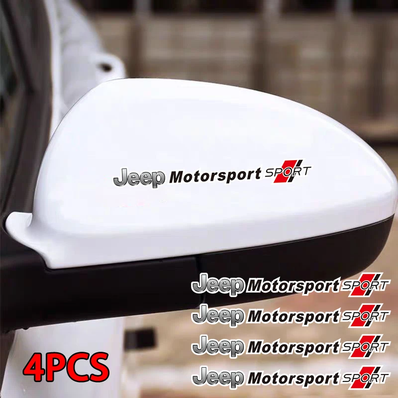 

4Pcs Car Logo Decorate Body Stickers For Jeep JK Willys Liberty XJ Gladiator Compass Patriot Grand Renegade Wrangler JL Cherokee