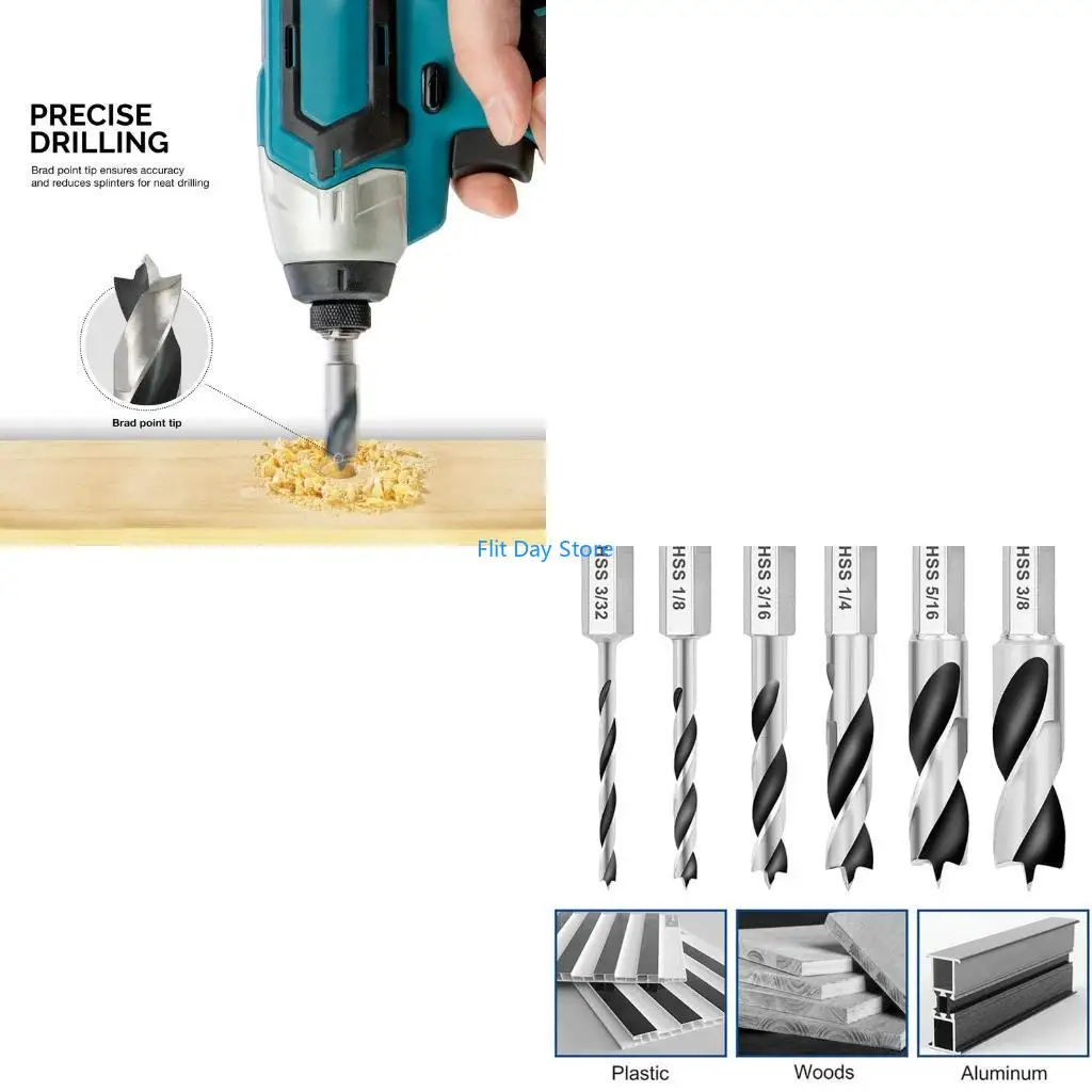 F92C Twist Drill Bits Set with 1/4-inch Shank for Home Daily Decoration Maintenance High Hardness
