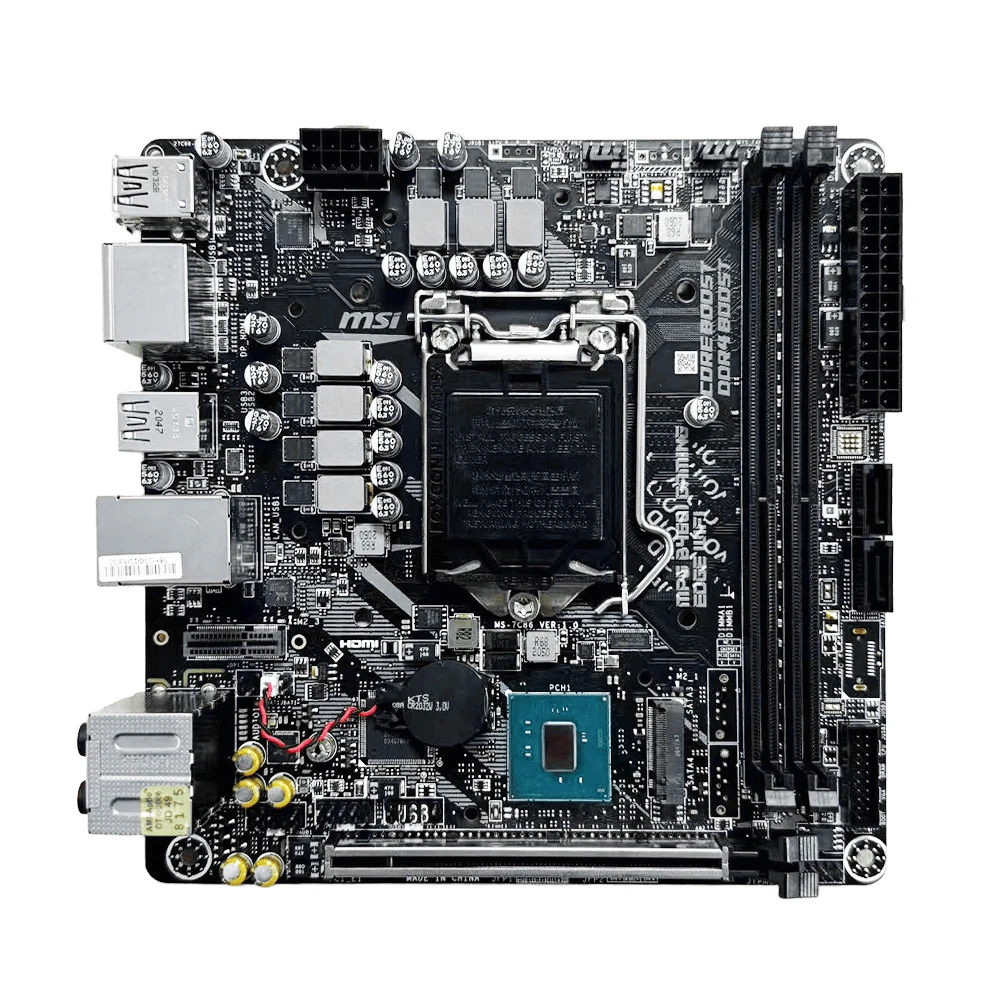 MSI B460 Mini-ITX Motherboard MPG B460I GAMING EDGE WIFI Motherboard LGA 1200  DDR4 64GB support i9-10900 10600 10400F 10100 cpu