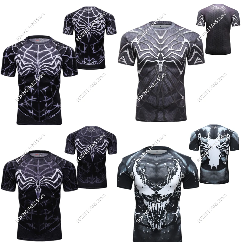 

Hot Selling Role-playing Costumes, Superhero Venom 3D Printed Quick Drying Tops, Fashionable Performance Costumes