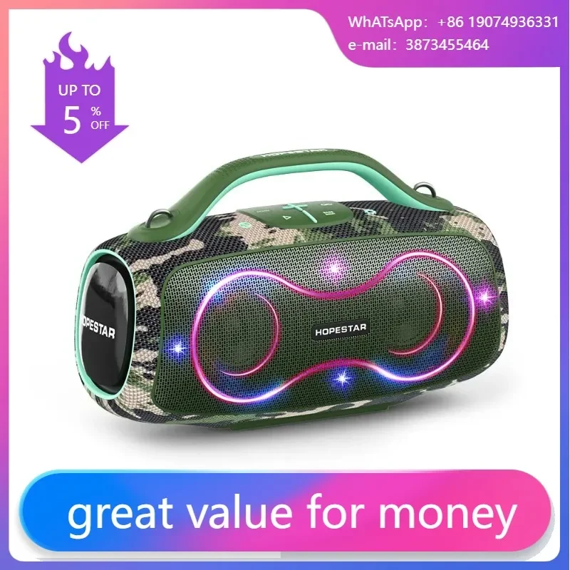 

Partybox168 Party Speaker 400W Bluetooth 5.4 Wireless Speaker With Subwoofer RGB Lights Karaoke Mic Outdoor Home DJ