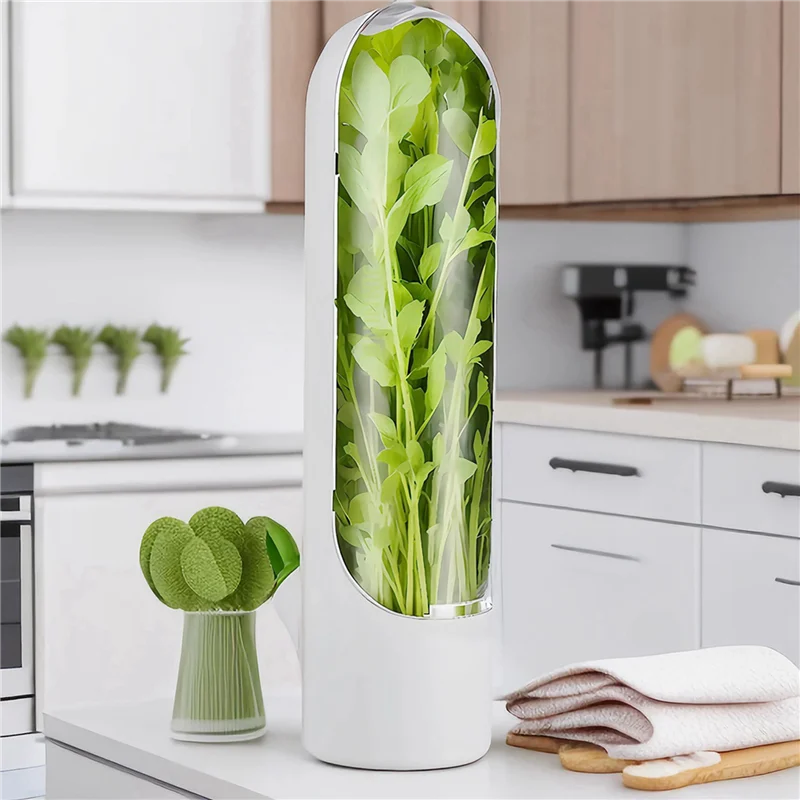 Y42A-6PCS Herb Saver For Refrigerator Herb Freshs Keeper For Refrigerator,Herb Storage For Cilantro,Parsley, Asparagus