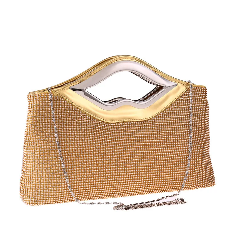 

2023 Fashion Multicolor Diamond Evening Bag hasp Luxury Handbag Chain Women Shoulder Crossbody Bag Lady Wedding Party Clutch bag
