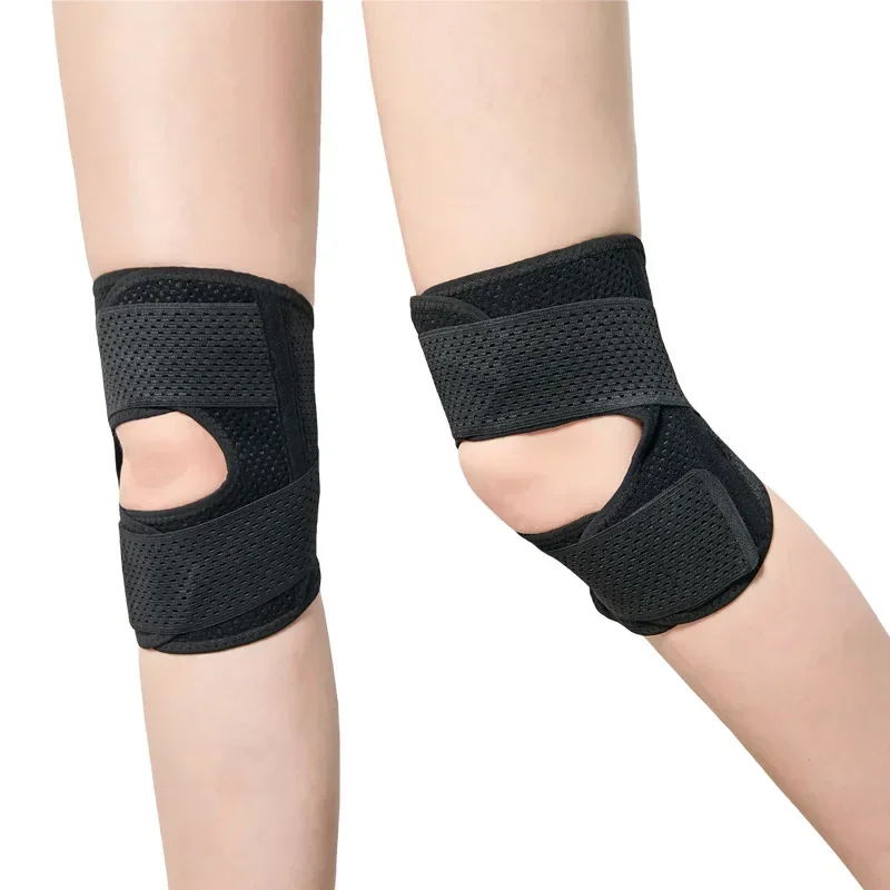 1pcs Silicone Padded Knee Pads Supports Brace Basketball Fitness Meniscus Patella Protection Kneepads Sports Safety Knee Sleeve