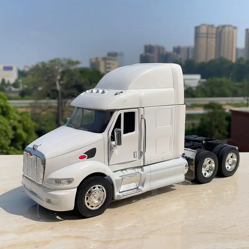 1/32 Alloy Trailer Truck Head Car Diecast Metal Semi Trailer Container Truck Engineering Transport Car Vehicles Model Simulation