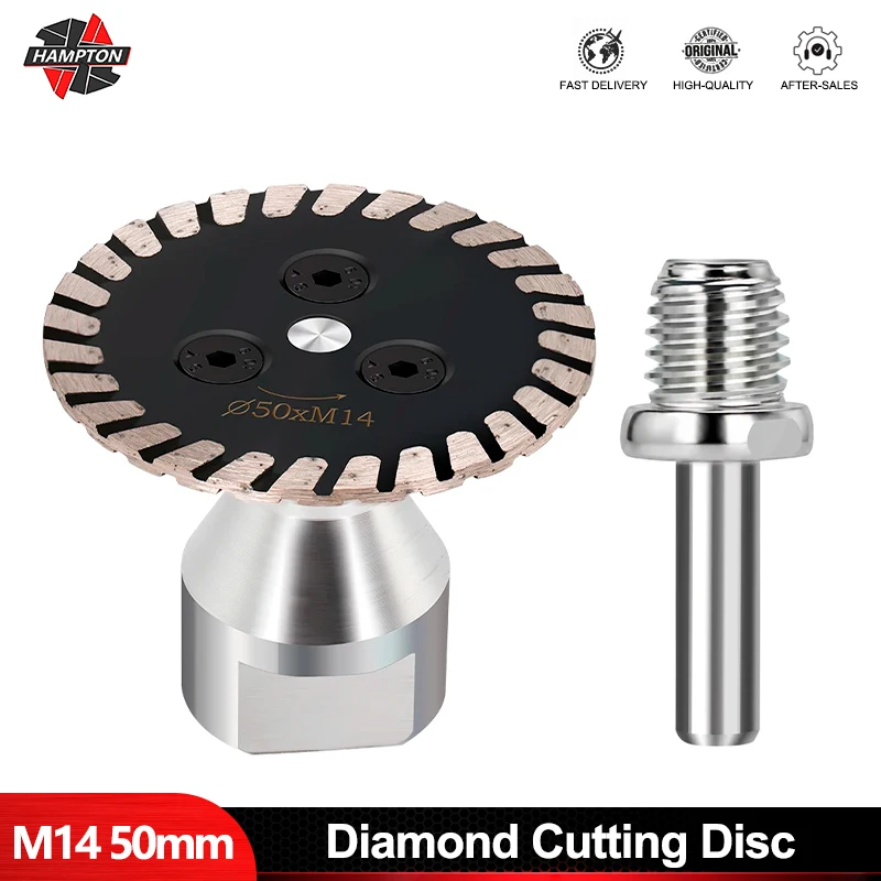 

HAMPTON 1/2PCS M14 Diamond Cutting Disc 50mm Detachable Mini Carving Tool Blade For Granite Marble Tiles Stone Cutting