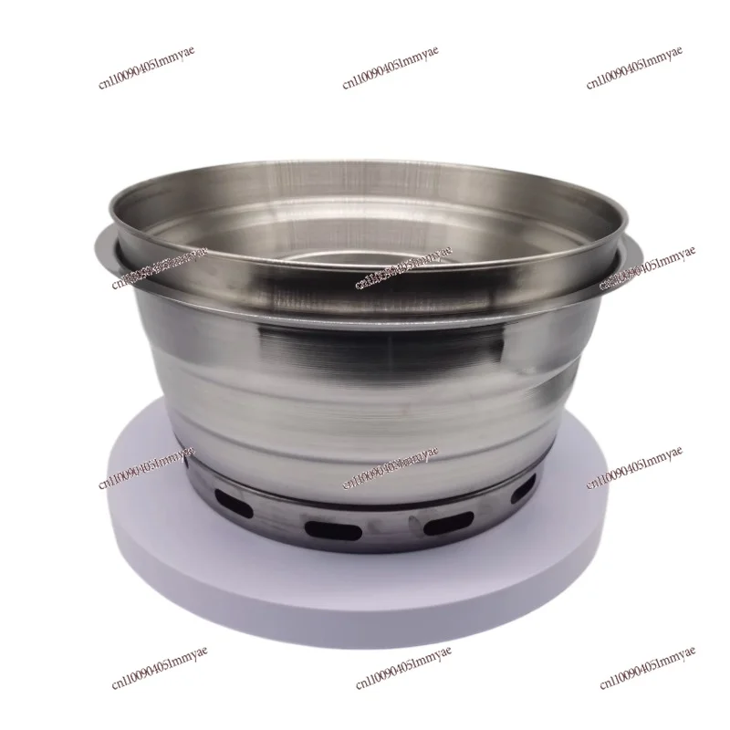 

Korean barbecue shop upper row stainless steel charcoal grill heightened water ring water basin splash-proof oil inlaid barbecue