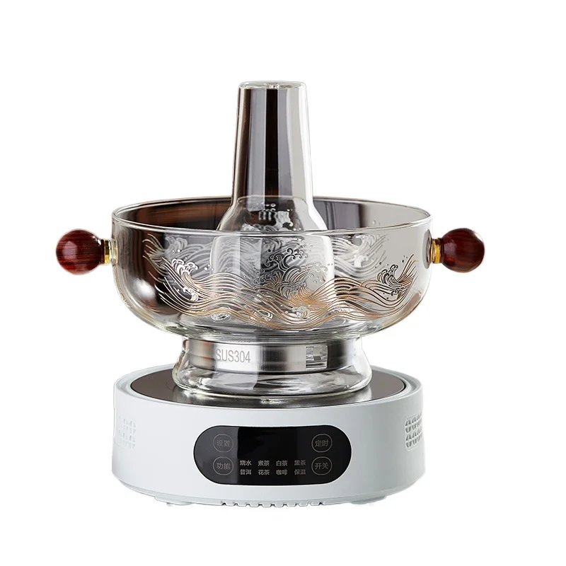 Old-fashioned Beijing glass hot pot high temperature resistant thickened electric ceramic stove household stew single pot