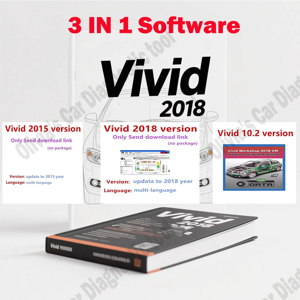 

Car Repair Software Vivid 2018 + Vivid 2015 + Vivid 2010 (Atris-Technik) OBD2 Scanner Automotive Workshop DATA Car accessories