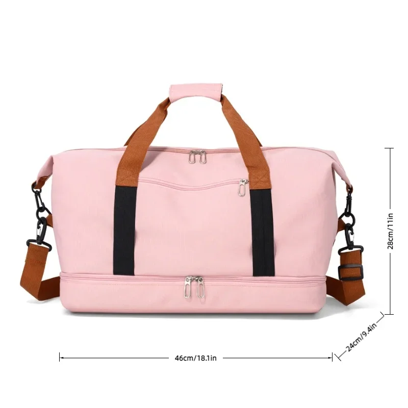 Multifunctional Travel Bag, Large Capacity Duffel Bag, Portable Handbag for Fitness Yoga School Storage