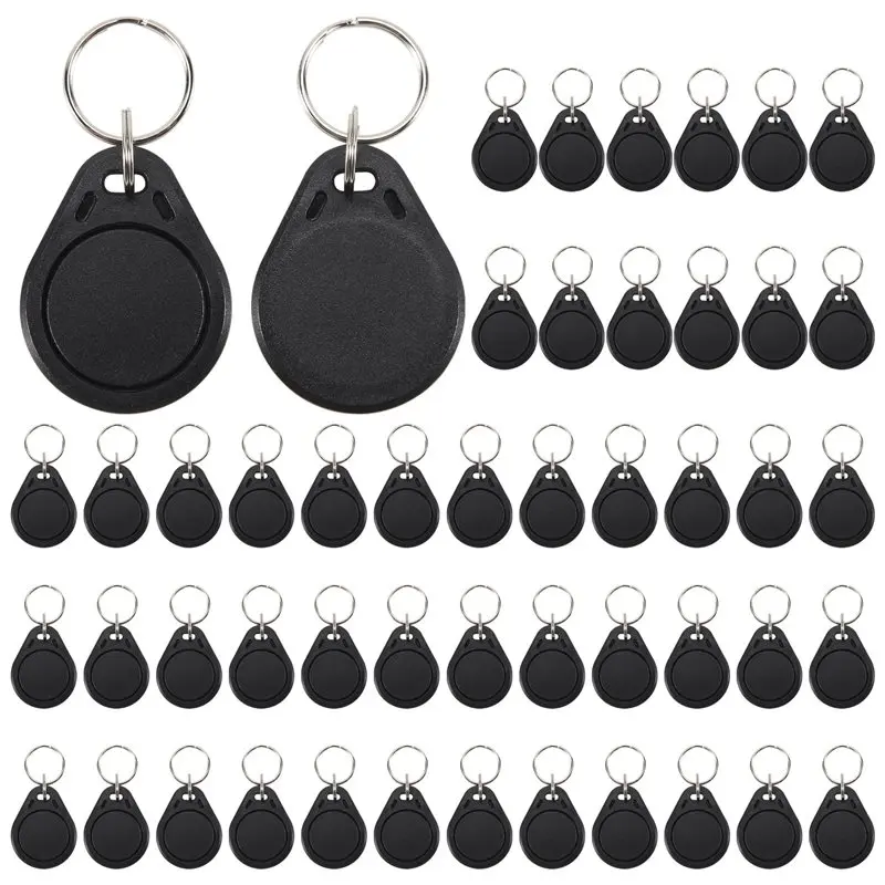 ABBO-50Pcs T5577 Writable 125Khz RFID Key Fob Proximity ID Card Token Tag, 125Khz RFID Writable Rewritable T5577 Fob