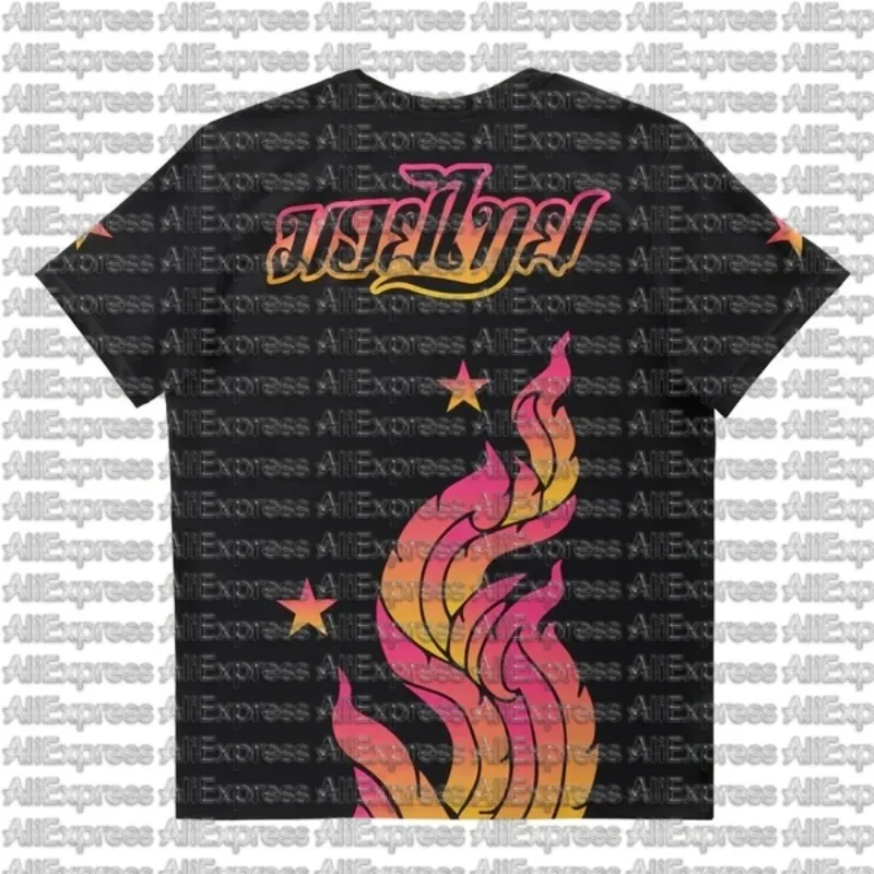 2026 Hot Selling Summer YOKKAO Fashion Casual Sports MMA Black Flame Short Sleeved Adult and Children Boxing Personality T-shirt