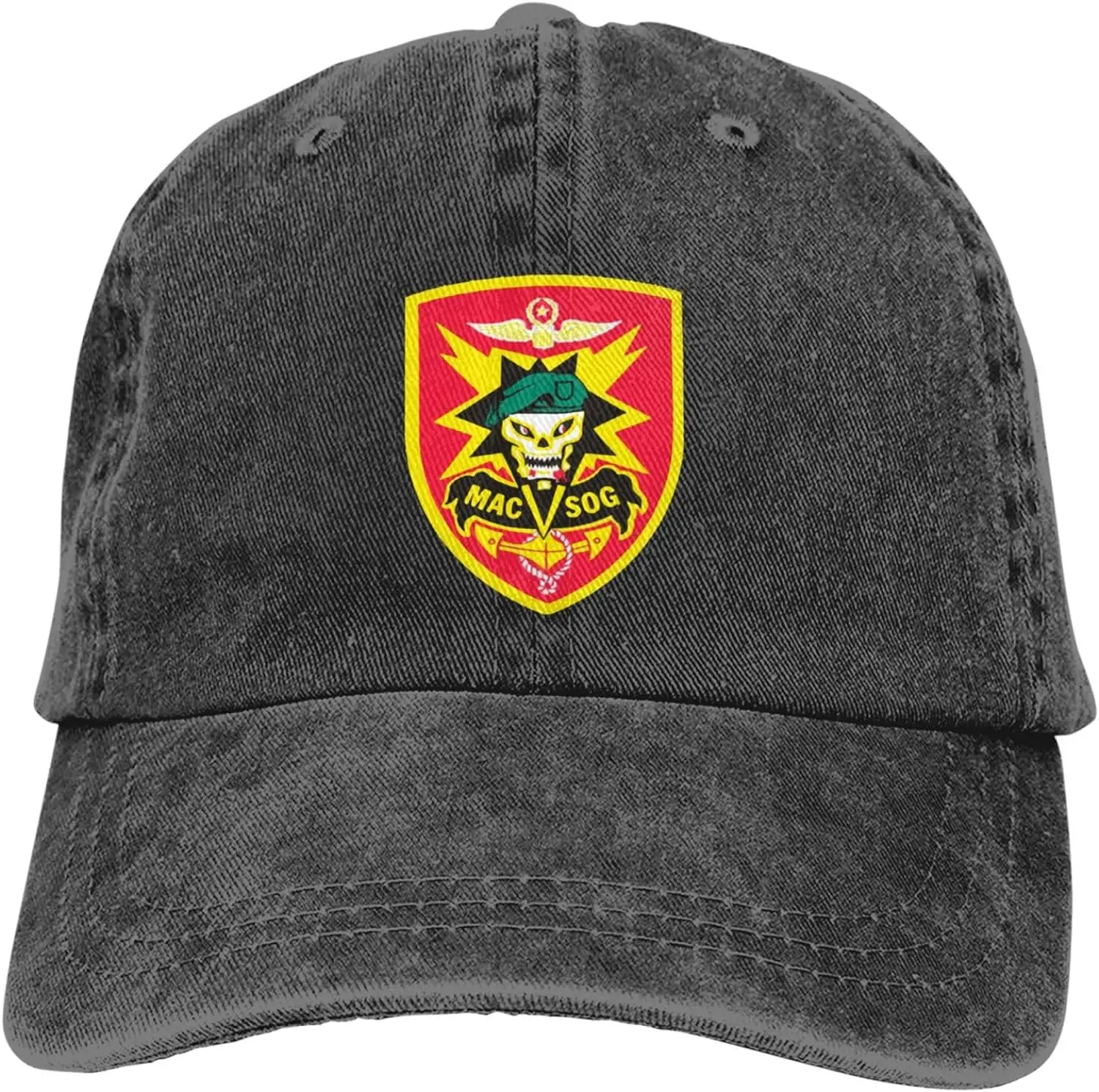 

Army-Vietnam-Mac-V-SOG Ковбойская кепка Casquette Dad Hat Бейсбольная кепка Черная шляпа для мужчин и женщин