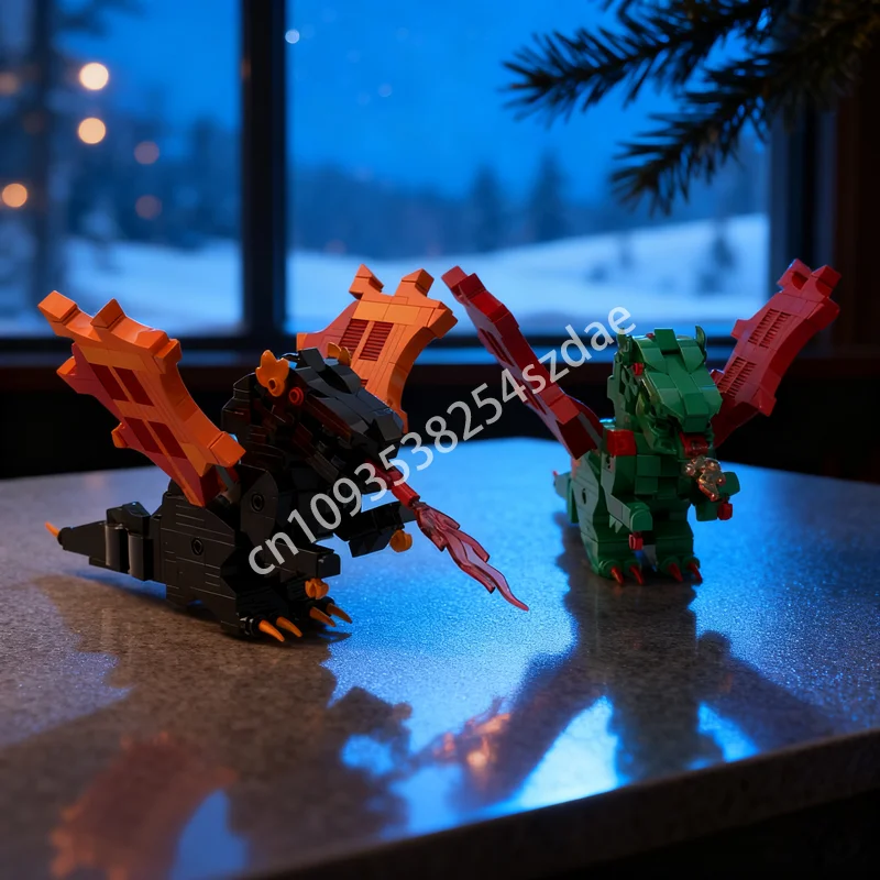 756 قطعة MOC التنين الكلاسيكي قلعة نموذج اللبنات هدية الكريسماس العمارة تجميع لعبة لتقوم بها بنفسك فكرة التعليم الطوب #1
