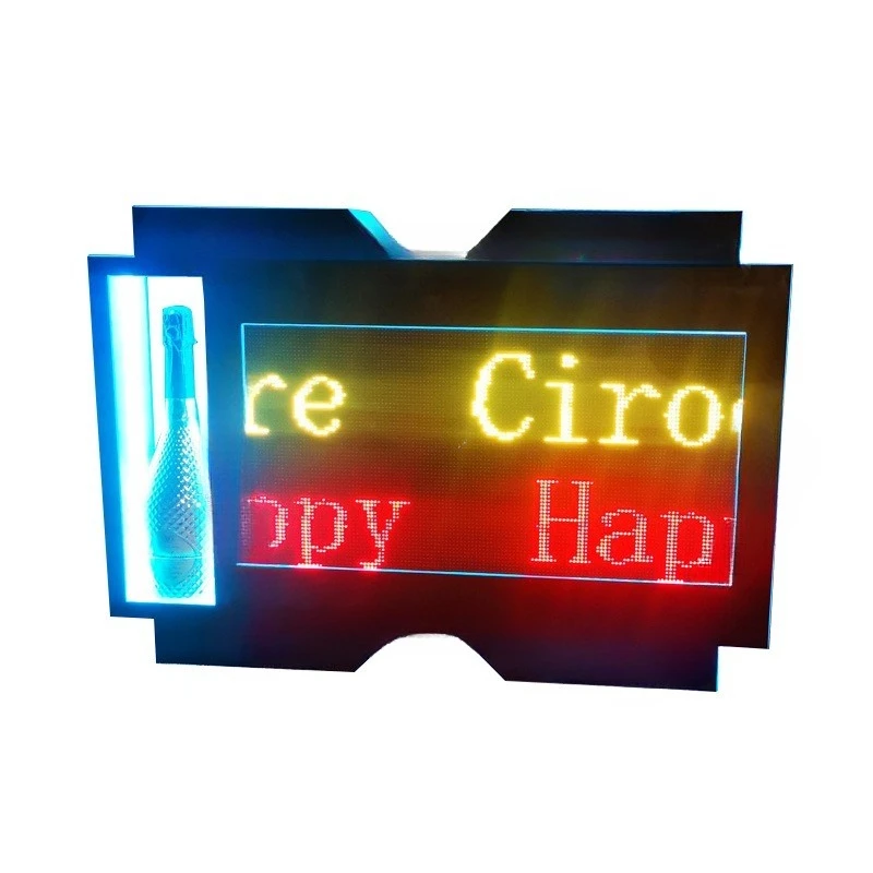 Luminous LED color display screen, programming bar light sign support c