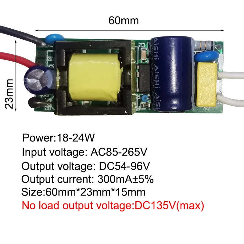 1-3w 4-7w 8-12w 12-18w 20-24w 25-36w LED-Treiber-Netzteil eingebaute Konstant strom beleuchtung 85-265V Ausgang 300ma transformator