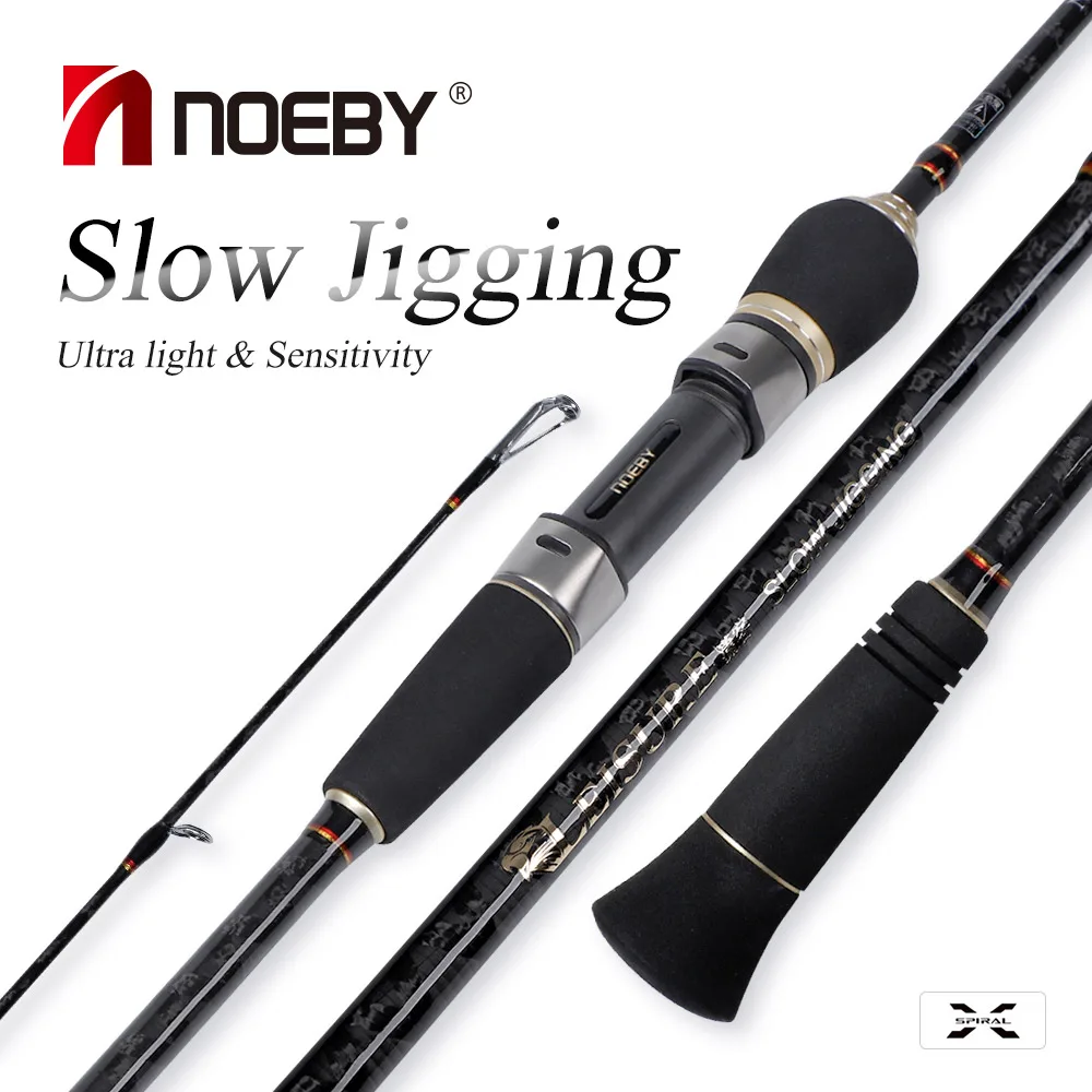 Noeby Slow Jigging Fishing Rod 1.68m 1.83m 2 Section Spinning Casting Lure 300g Carbon Fiber Saltwater Fishing Rod